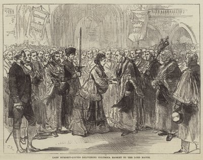 Lady Burdett-Coutts consegna il Columbia Market al sindaco da Sir John Charles Robinson